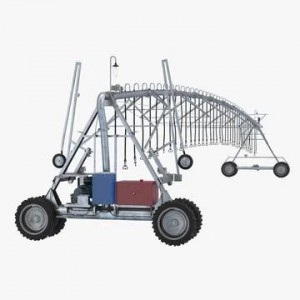 Lateral move irrigation system for farms