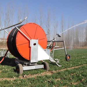 Agricultural hose reel irrigation system