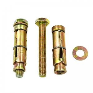 3/4PCS Fix Bolt Grade 4.8 8.8 Yellow Zinc Plated manufacture