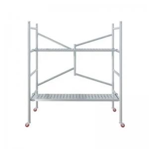 Portable folding scaffolding with wheel frame scaffold