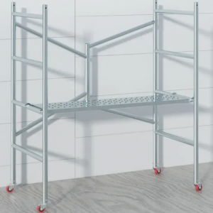 Portable folding scaffolding with wheel frame scaffold