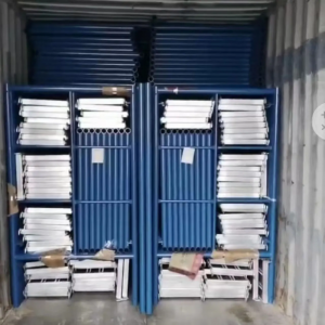 Pre Galvanized Q235 Steel Mason Mobile Ladder H Frame Scaffolding