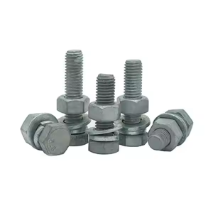 Factory supplies zinc white plated assembly bolts/nuts/washers