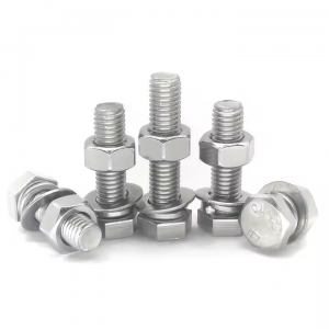 Factory supplies zinc white plated assembly bolts/nuts/washers