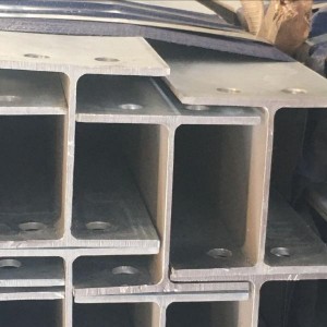 Precision Process on Steel-I Beam with punched holes
