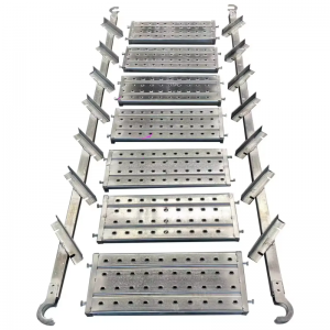 Galvanized Scaffolding Ladder Beam Steel Step Ladder with Hook