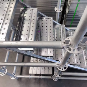 Galvanized Scaffolding Ladder Beam Steel Step Ladder with Hook