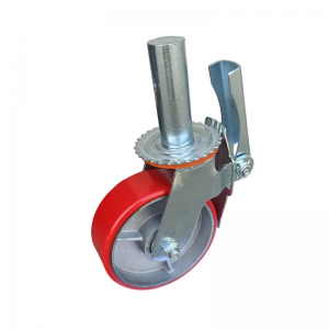 Heavy Duty Scaffold Caster Wheel with Brake Rubber with Iron Core