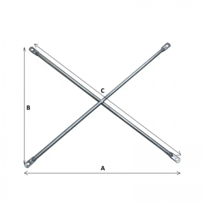 Q235 Steel Scaffold Frame Accessories Scaffolding Cross Brace