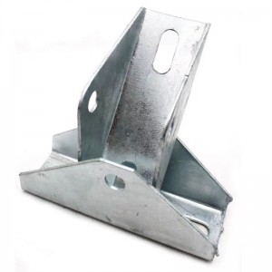 Photovoltaic mounting accessories Solar panel triangular bracket Galvanised base Four-hole triangular connector