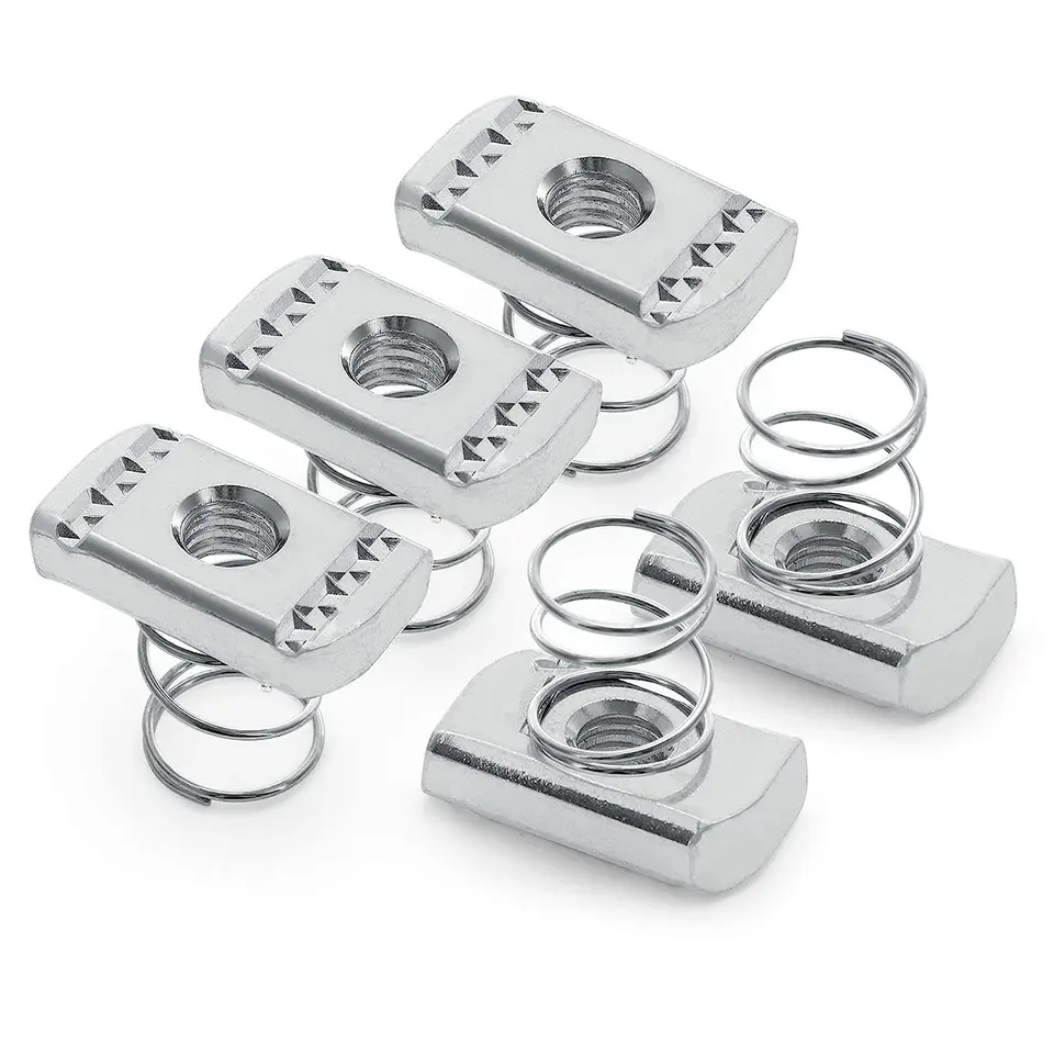 high quality M12 /M10/M6/M5/m4 Long Spring Nut 40mm Spring Length